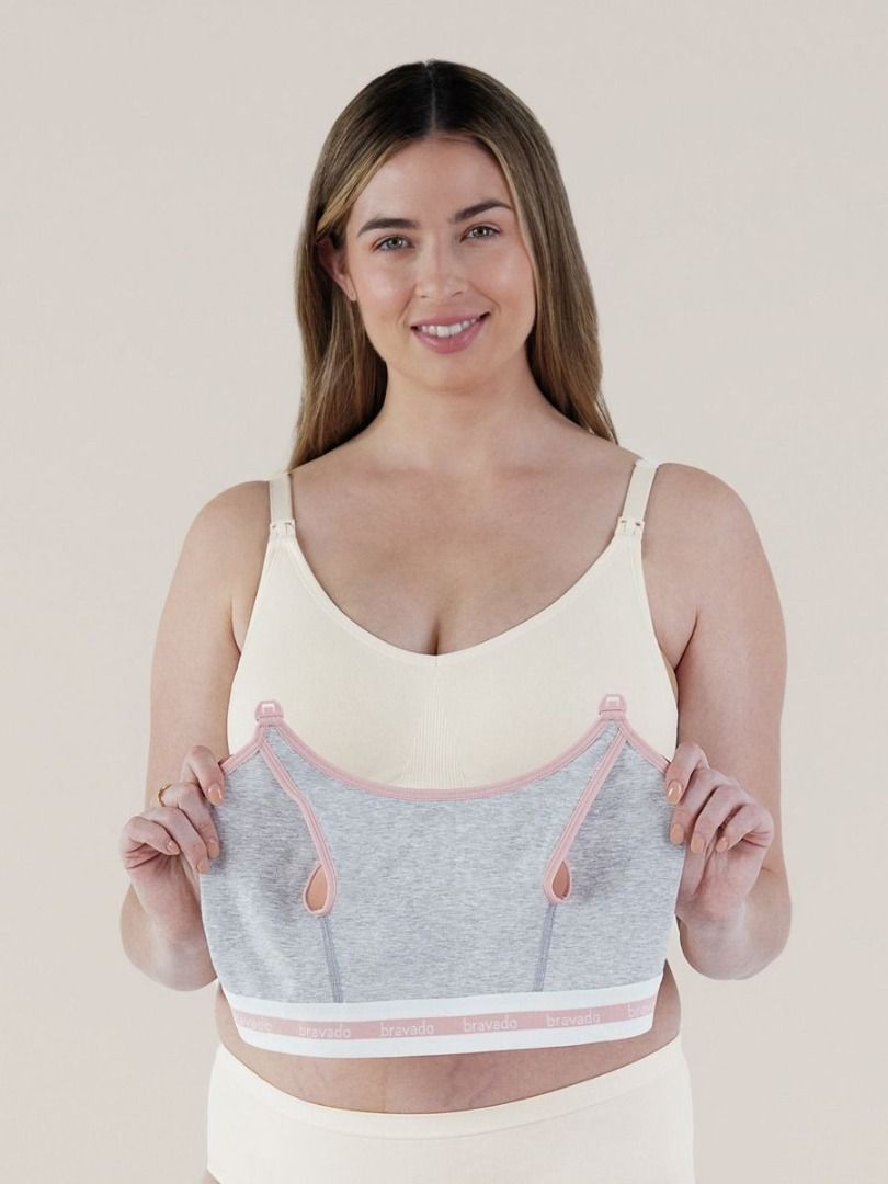 Bravado Clip and Pump Hands-Free Nursing Bra - Dove Heather, Babies & Kids,  Nursing & Feeding, Breastfeeding & Bottle Feeding on Carousell