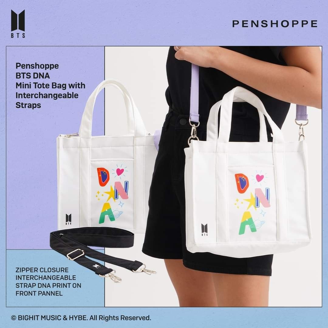 BTS DNA Mini Tote Bag with Interchangeable Straps