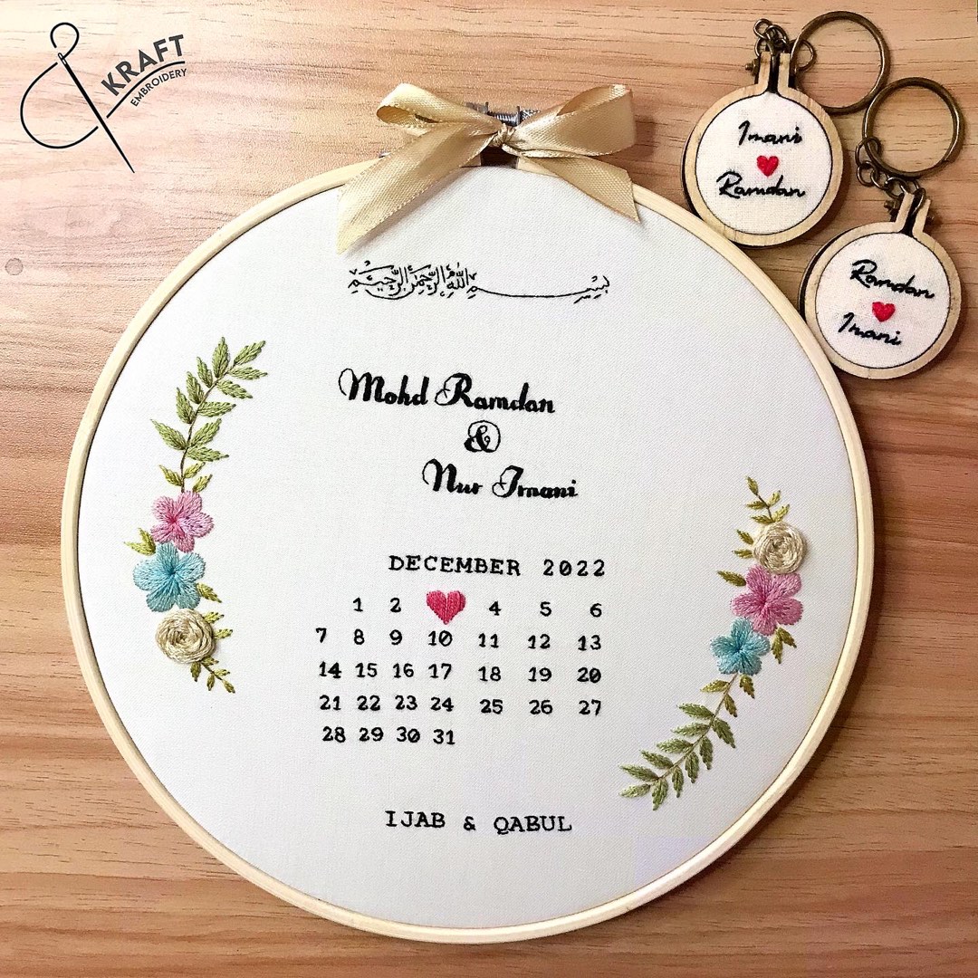 Calendar Embroidery Dowry (mas kawin) Hobbies Toys Stationery