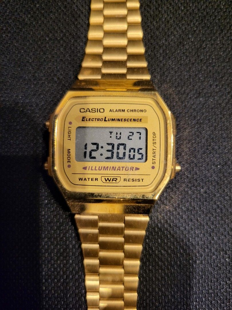 Casio a168 gold on sale