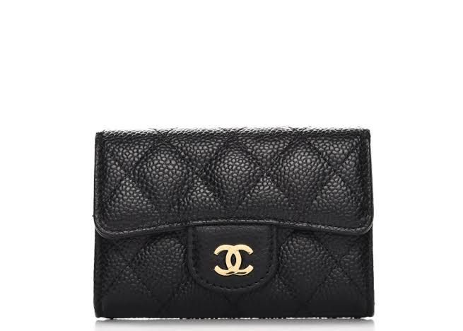 Chanel caviar card wallet Clearance