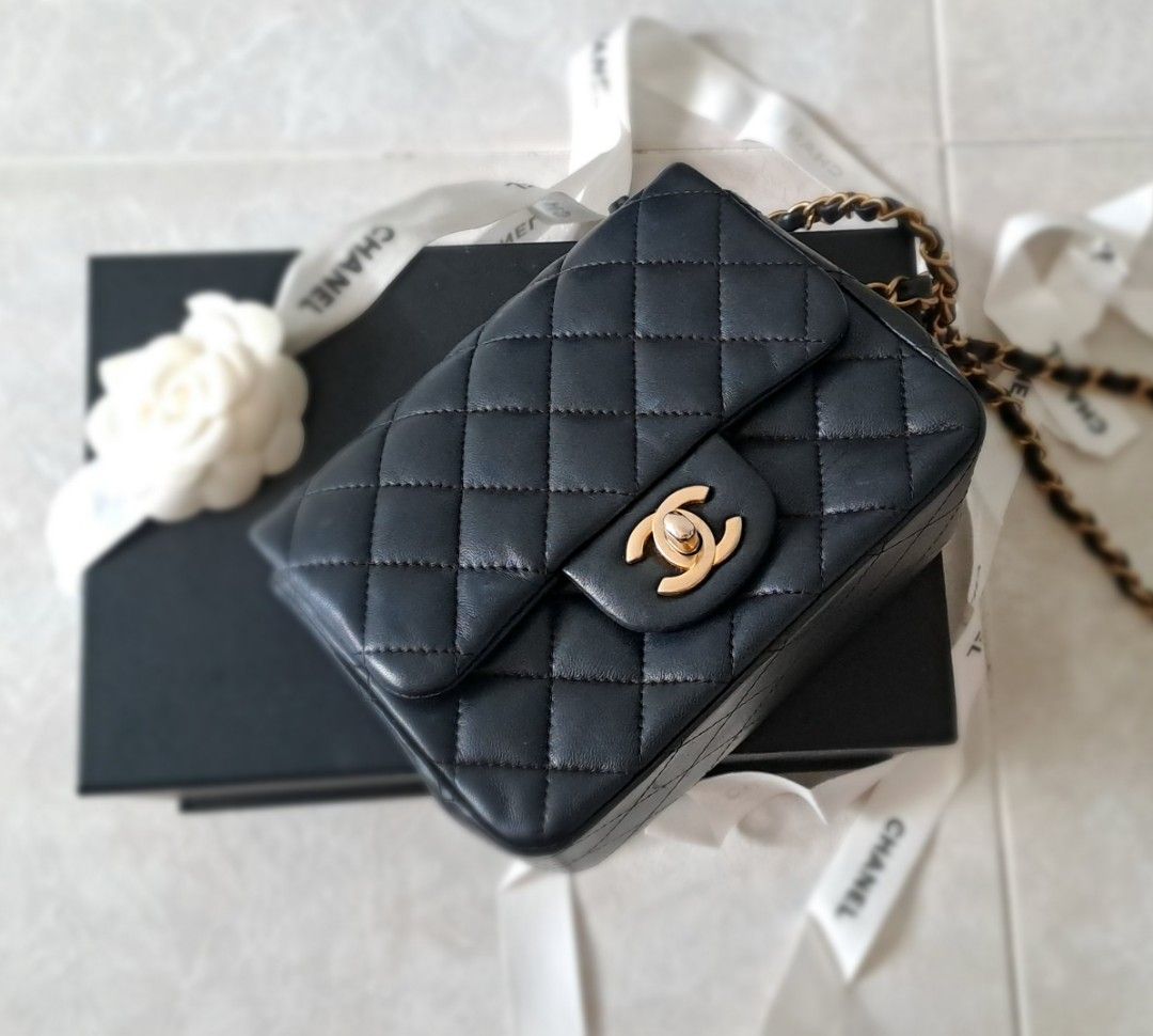Chanel Mini Square Bag 2019 Lambskin, Luxury, Bags & Wallets On Carousell