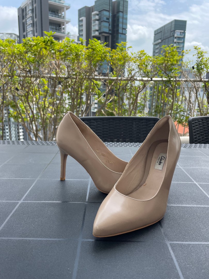 Clarks nude heels new arrivals