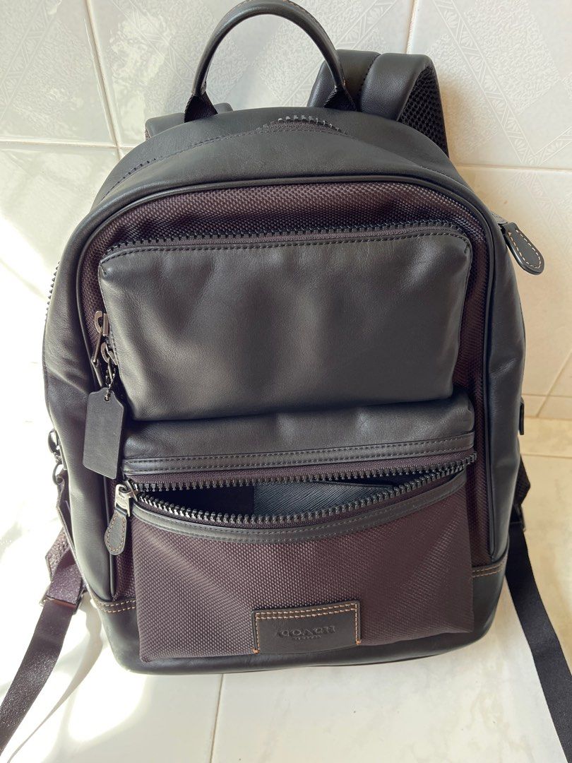 Coach Rider Men leather Backpack , Men's Fashion, Bags, Backpacks on