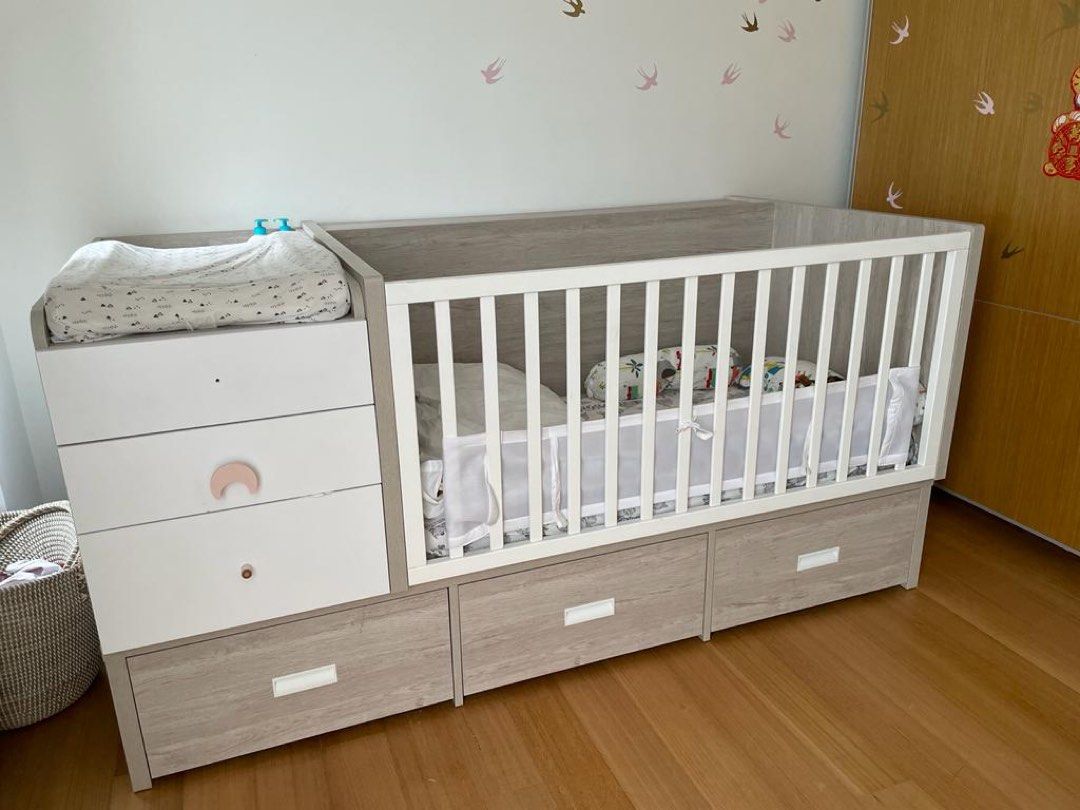 Customized Baby Cot and Storage