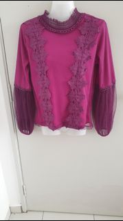 Dark purple lace top