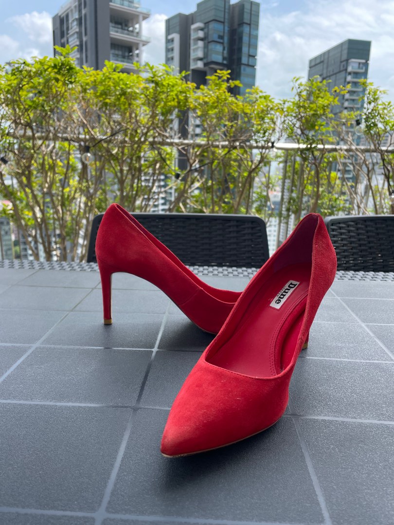 Dune suede court shoes top