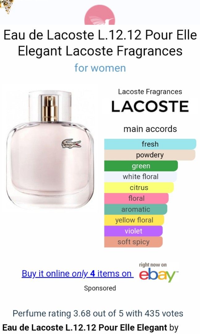 La Coste Pour Elle Pour Elle Elegant – Eau Parfum