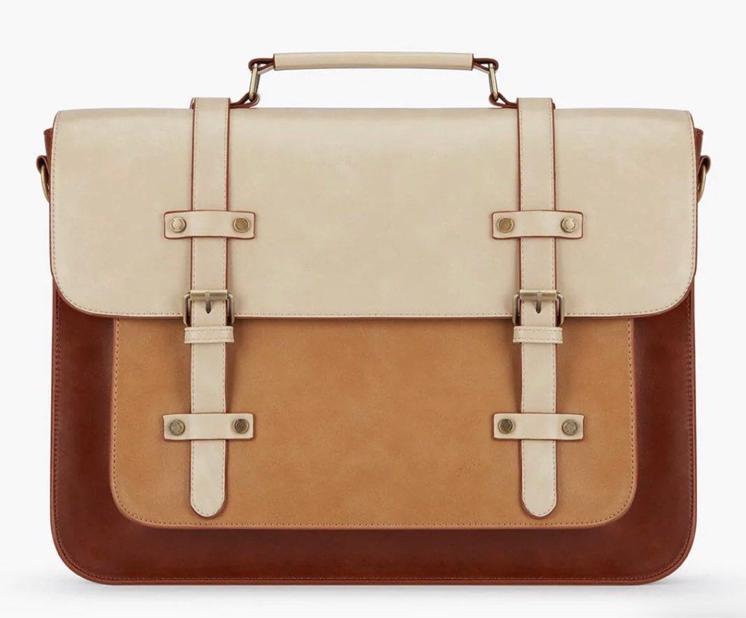 Ecosusi Sombre Vintage Briefcase, Women's Fashion, Bags & Wallets