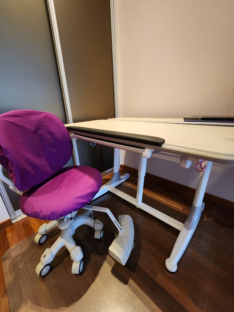 Ergonomic Study Table and Chair Set, Furniture & Home Living, Furniture