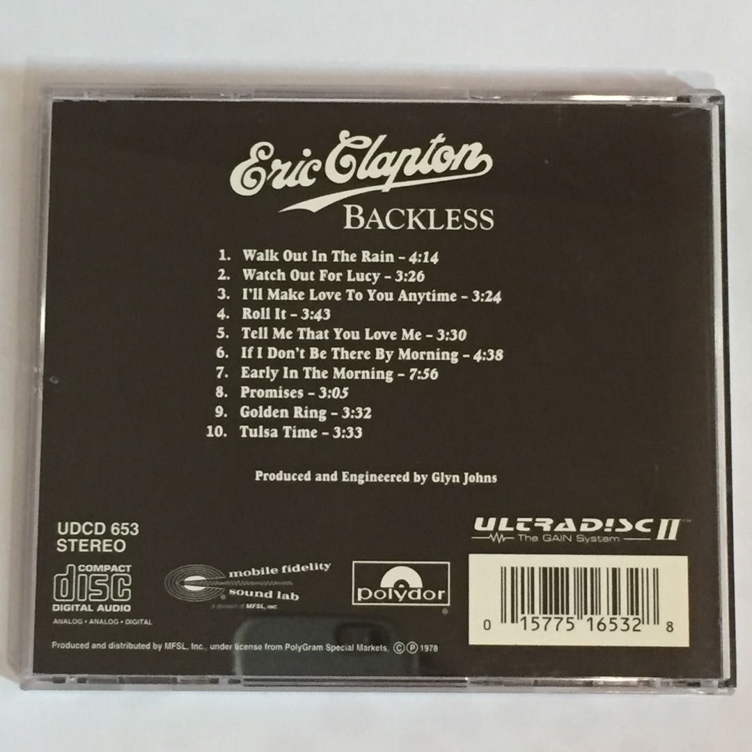 Eric Clapton Backless Mobile Fidelity MFSL gold CD 美版金碟, 興趣