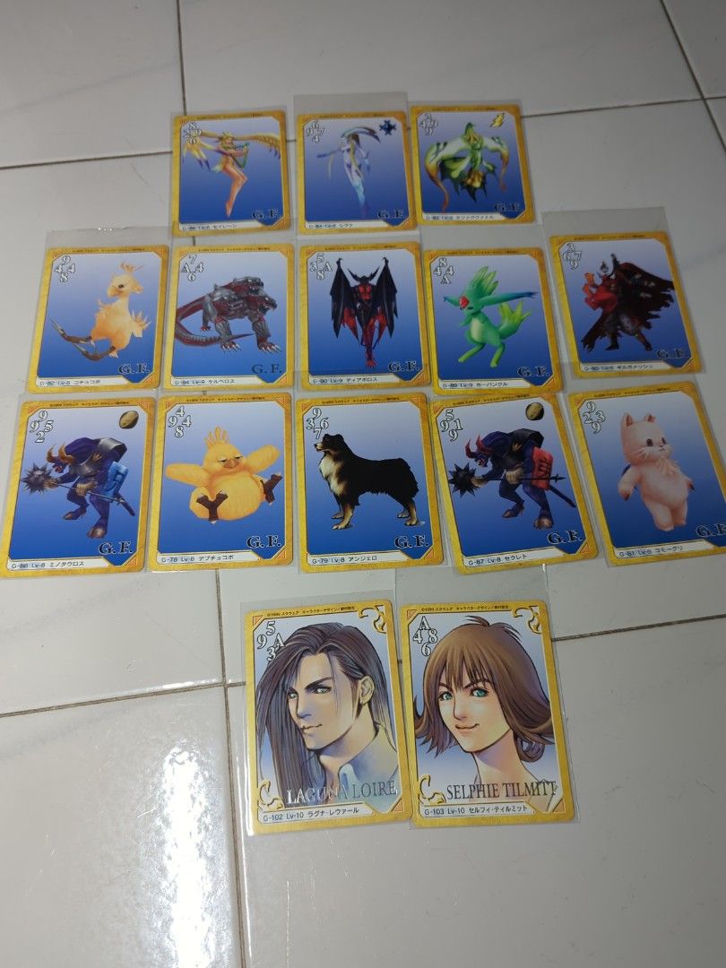 FF8 triple triad cards 1999 Bandai, Hobbies & Toys, Toys & Games on