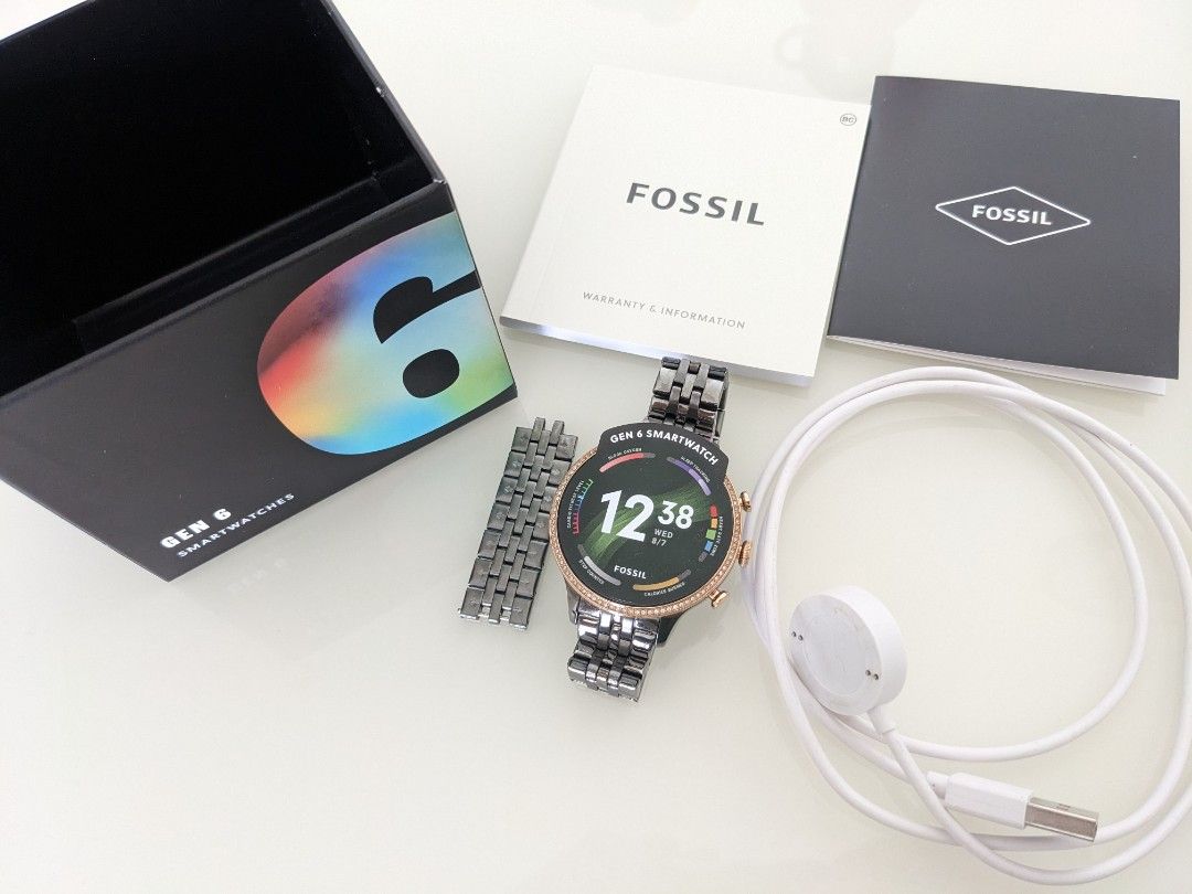 Fossil shop gunmetal smartwatch