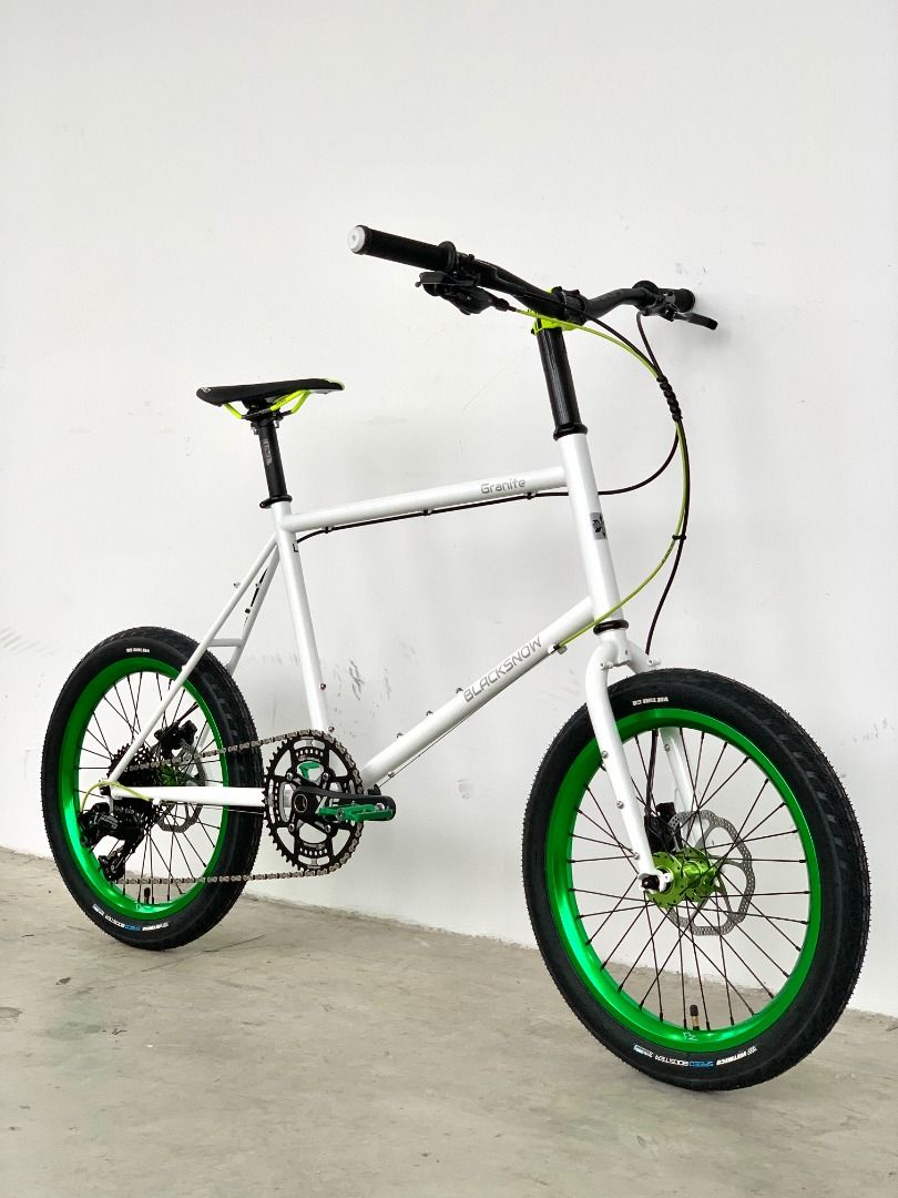 Freshly Built BlackSnow Granite Mini Velo Gravel Touring Bike with Green theme