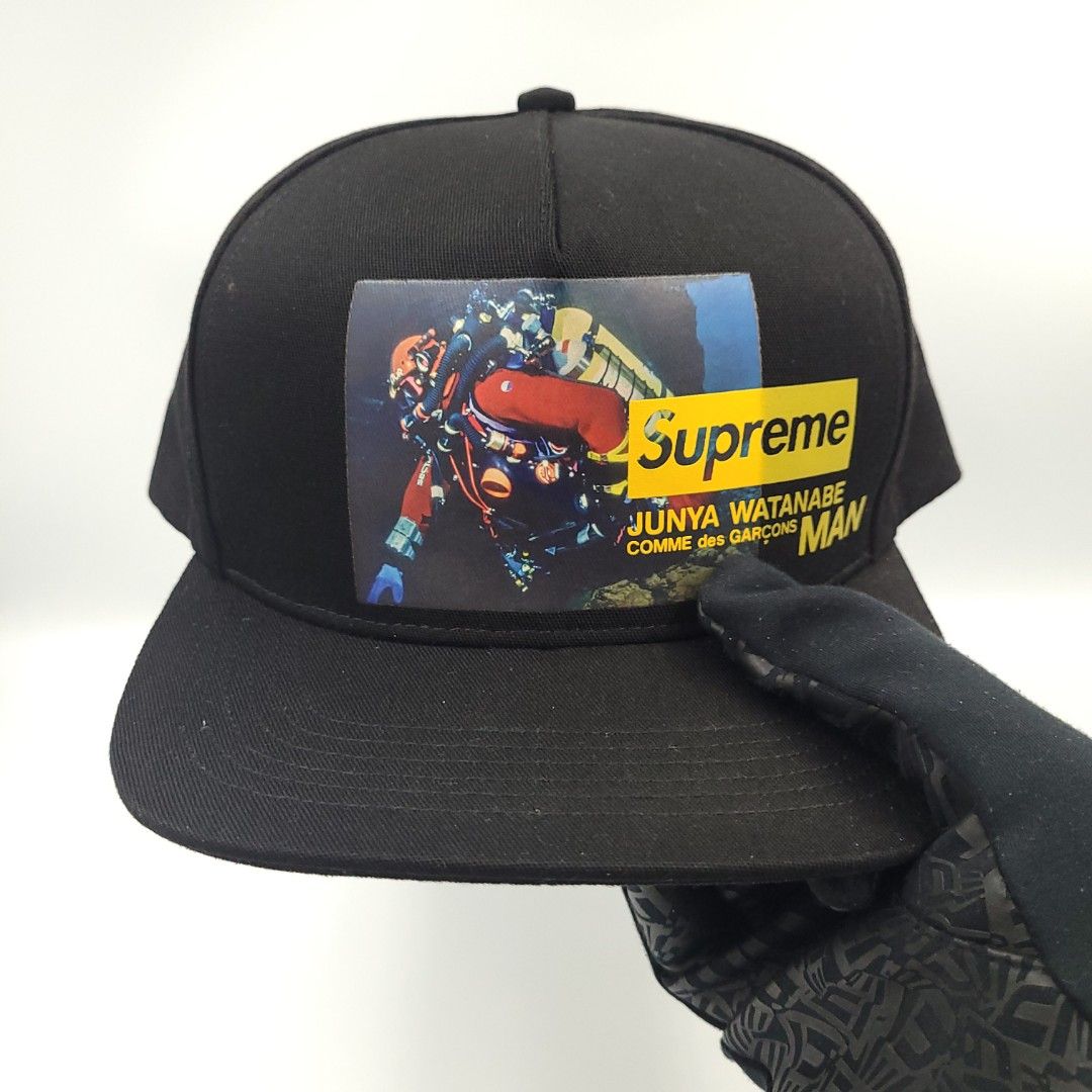 FW21 SUPREME X CDG JUNYA WATANABE NATURE 5 PANEL SNAPBACK CAP