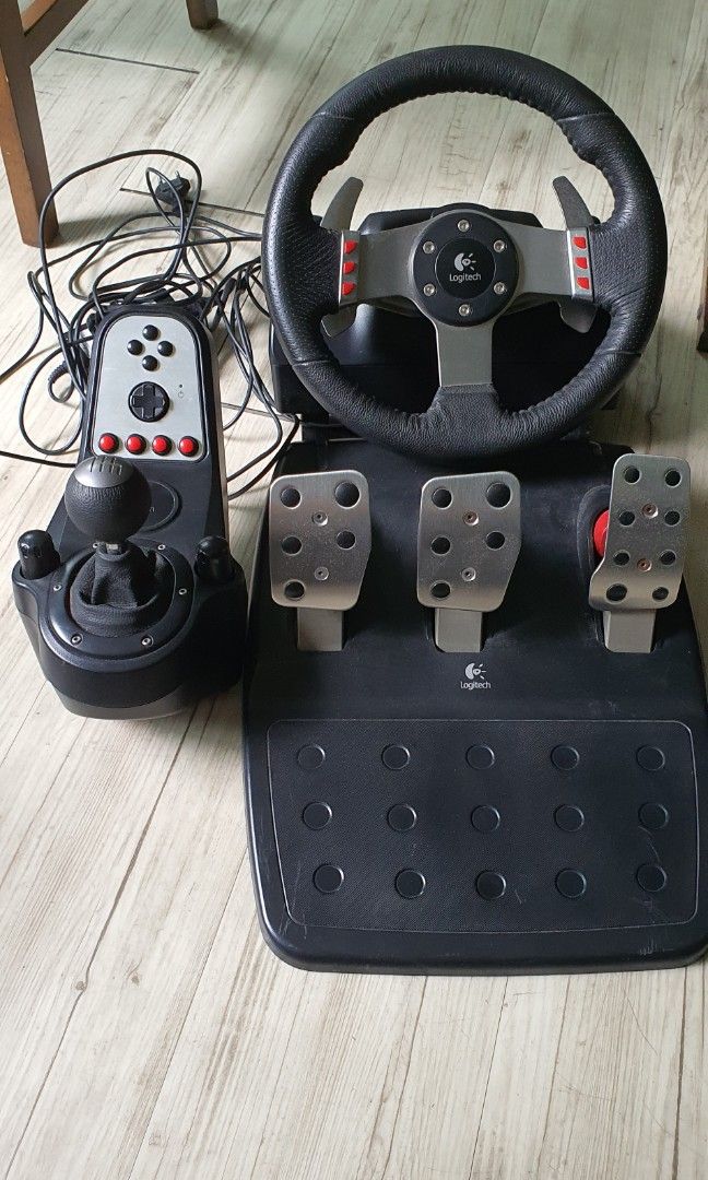 G27 Logitech Steering Wheel and Gear Stick Controller, Video Gaming