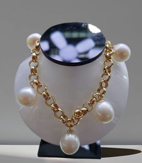 Genuine Charm Bracelet with Authentic SOUTH SEA PEARL