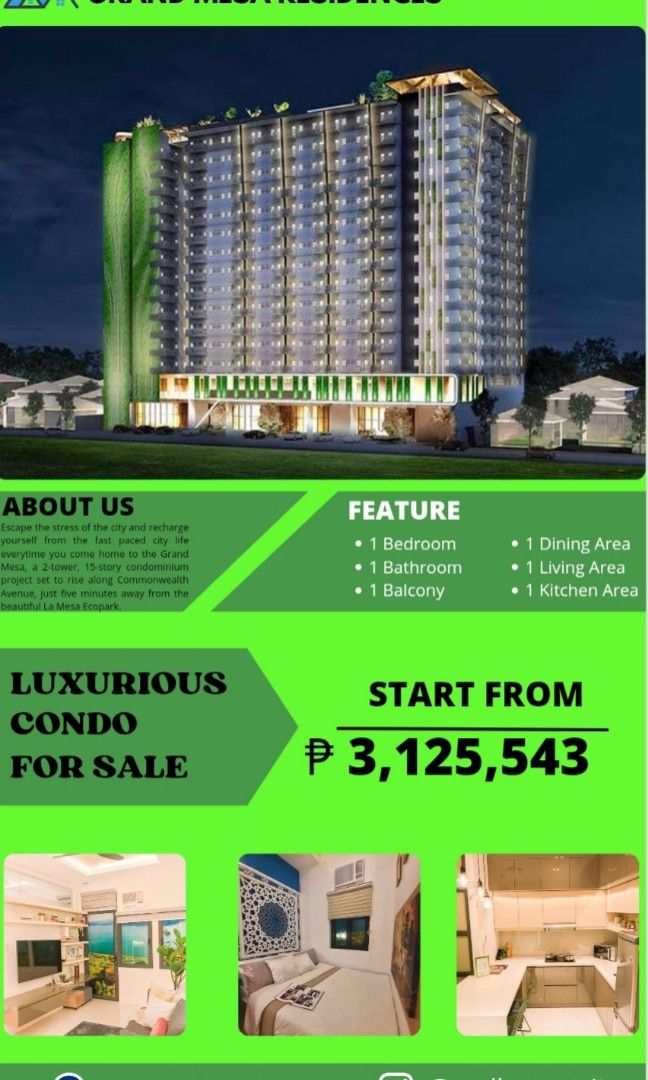 Grand Mesa Residences Affordable Condominium For as low as 17k/Month