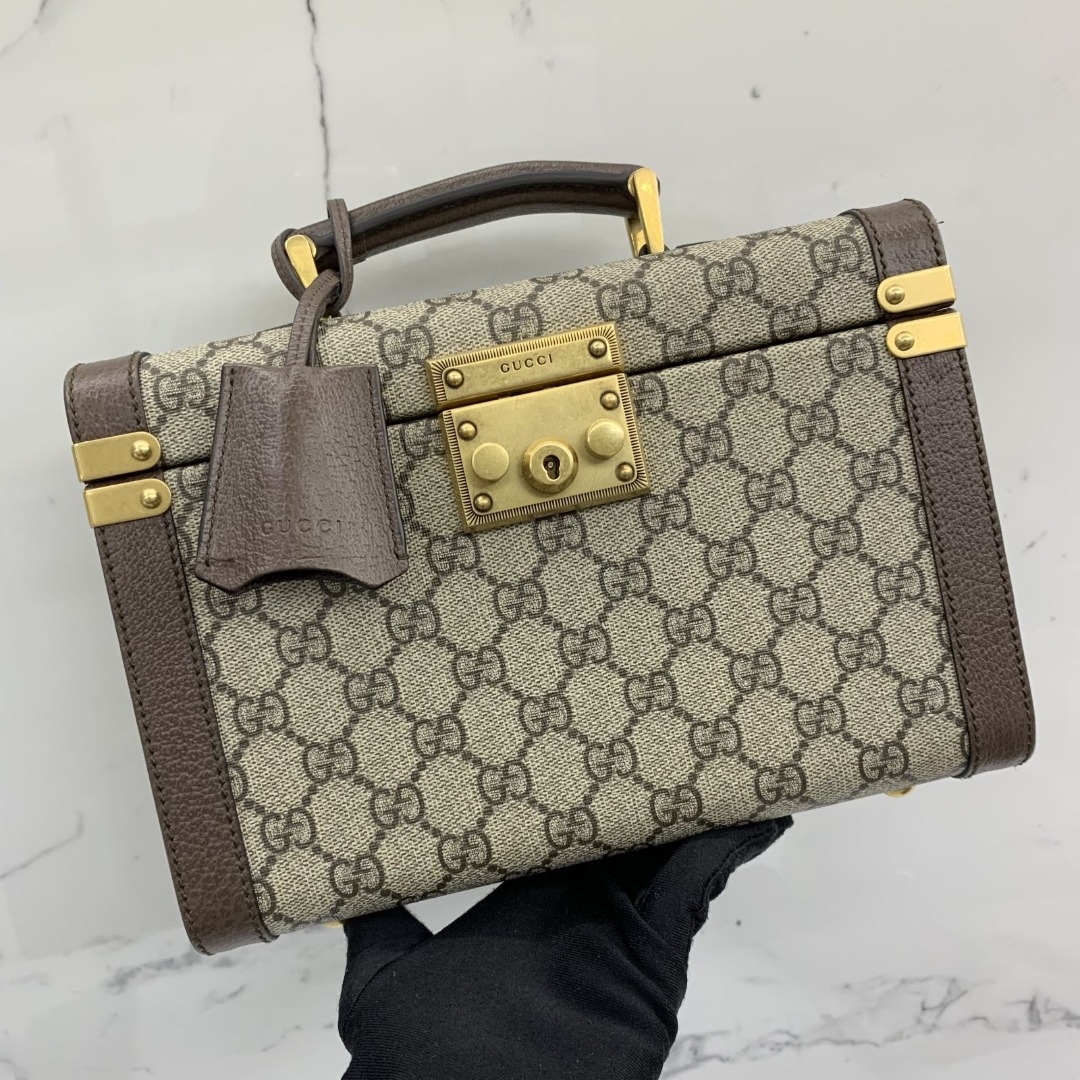 *DISCOUNTED* GUCCI 698809 GG BEAUTY CASE HANDBAG 227035583 EK, Luxury