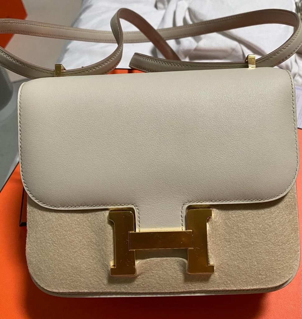 Hermes Constance 24 Beton Evercolor Rose Gold Hardware #D