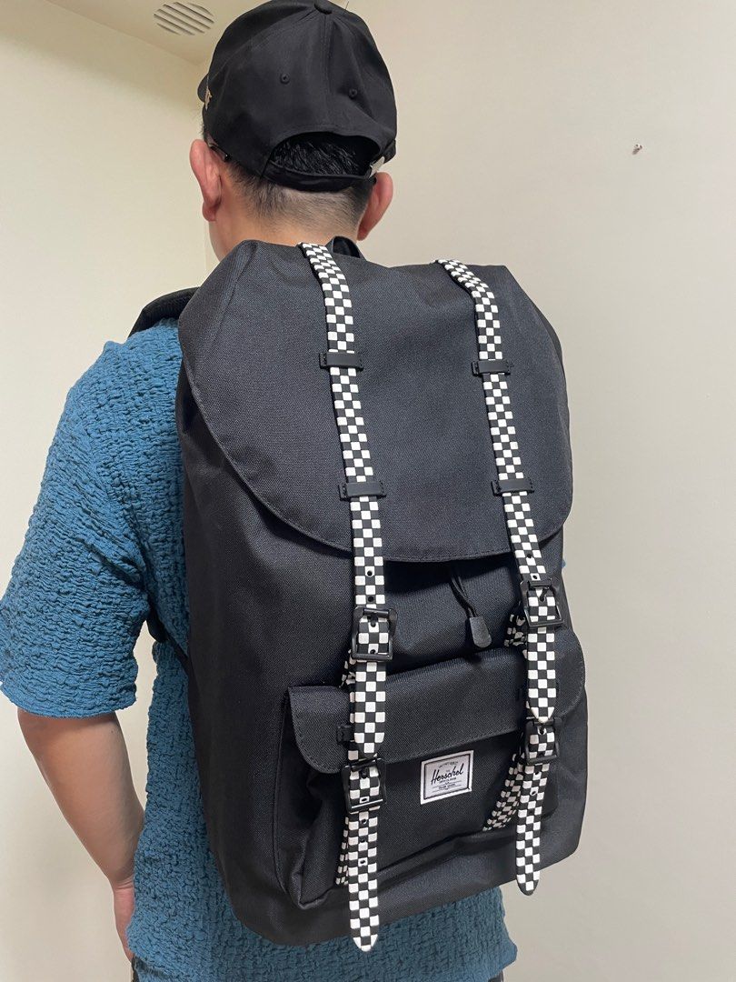 Herschel little america black checkerboard new arrivals