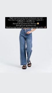 High waist loose jeans vierline