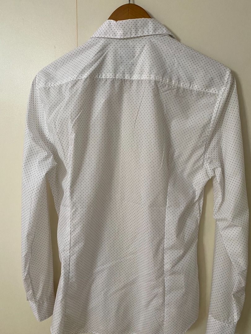 H M Men s White Polka Dot shirt Men s Fashion Tops Sets
