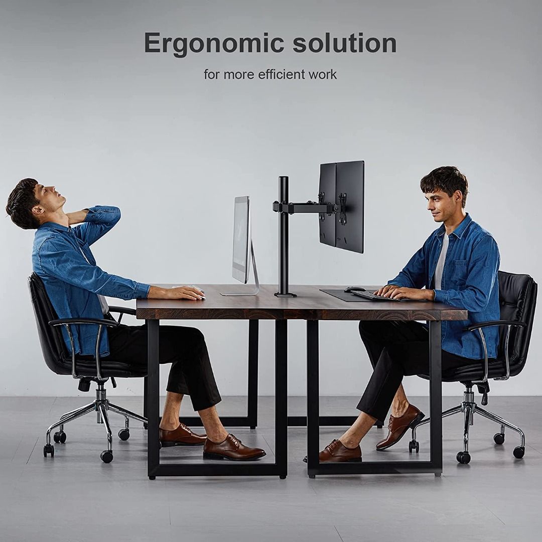 HUANUO Dual Monitor Arms Desk Mount for 13 to 27 inch, Heavy Duty Fully