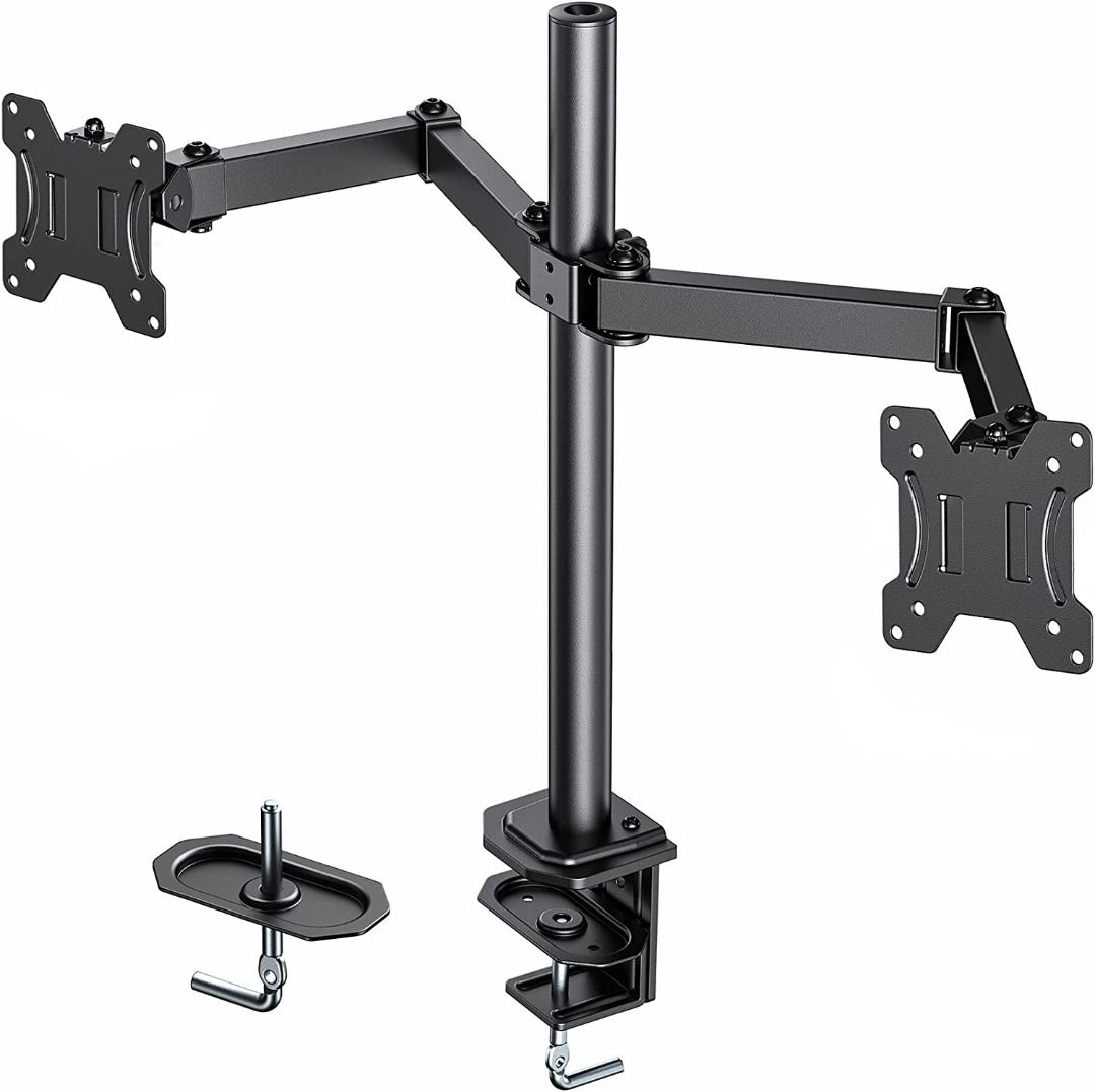 HUANUO Dual Monitor Arms Desk Mount for 13 to 27 inch, Heavy Duty Fully