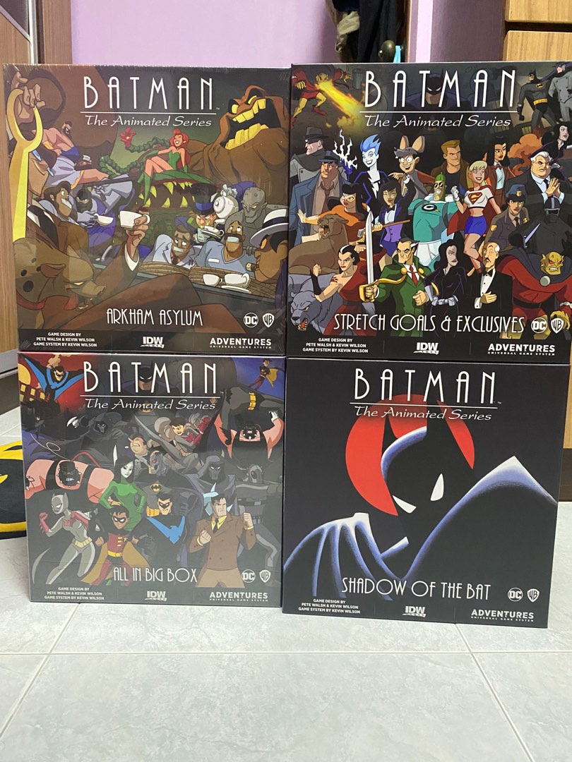 Idw Batman the animated series board game shadow of the bat Kickstarter  exclusive set, Hobbies & Toys, Toys & Games on Carousell