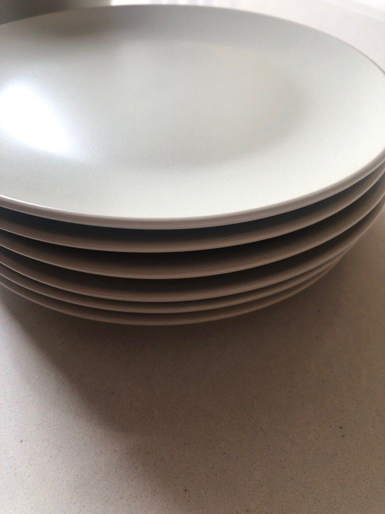 IKEA dinnerware set of 6 plate bowl matte off white, Furniture & Home