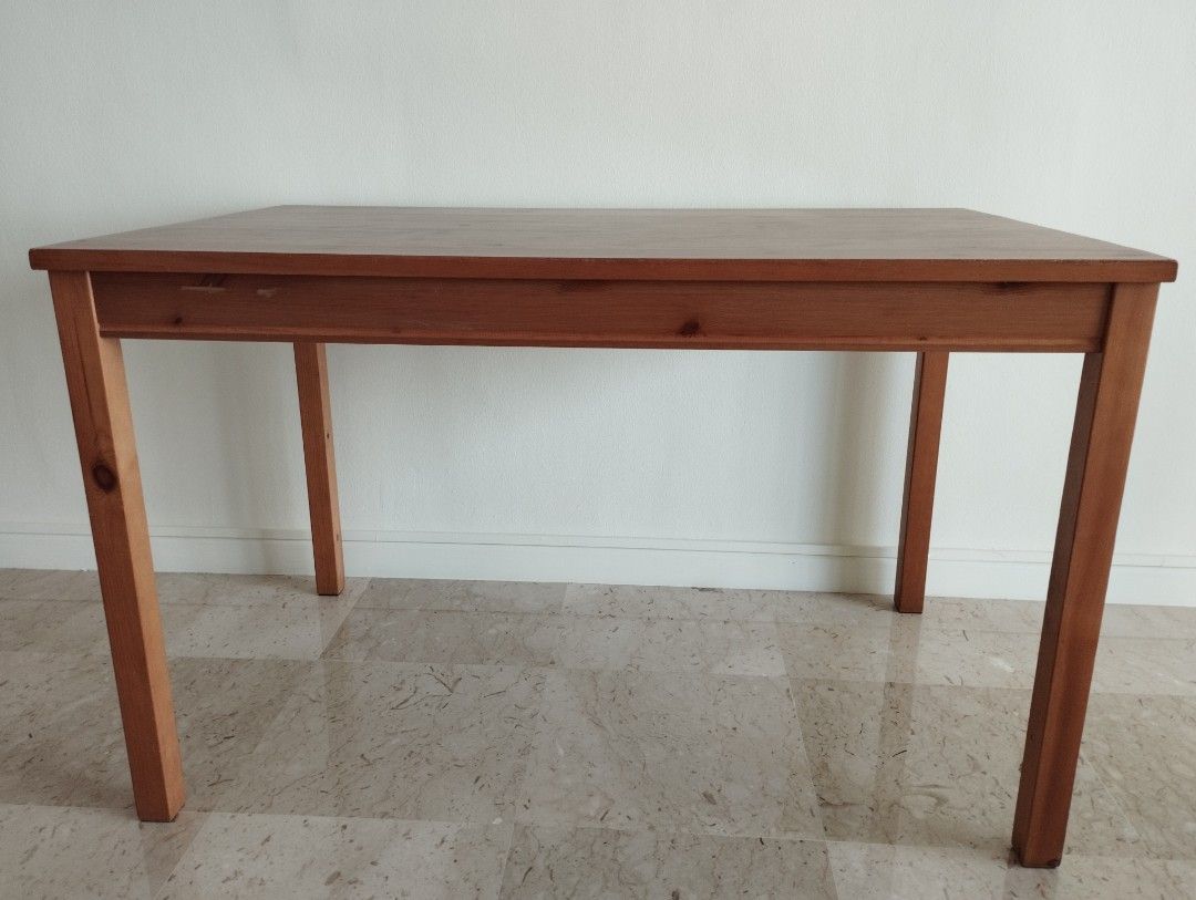 IKEA pine wood table, Furniture & Home Living, Furniture, Tables & Sets on Carousell
