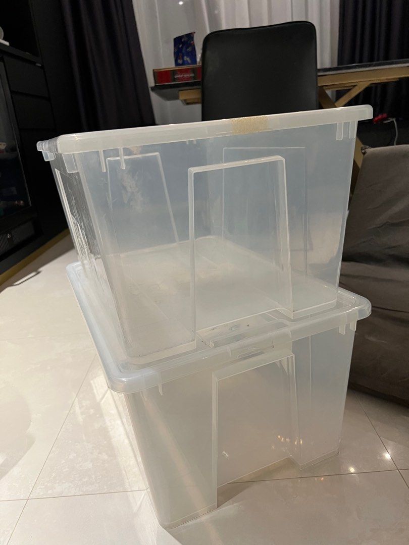 Ikea plastic storage boxes, Furniture & Home Living, Home Improvement