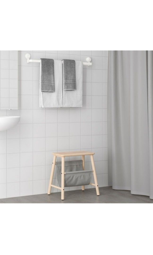 IKEA towel rack with suction cup, Furniture & Home Living, Bathroom