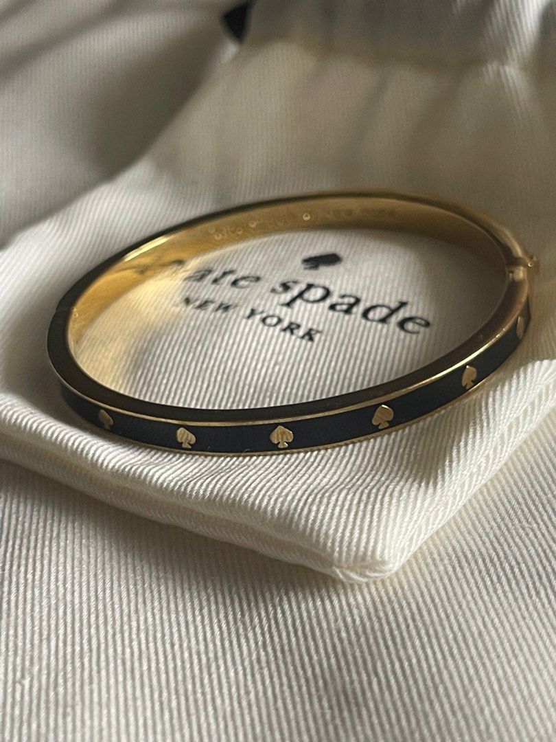 Kate Spade Spot the Spade Black/Gold bangle, Women's Fashion, Jewelry &  Organizers, Bracelets on Carousell