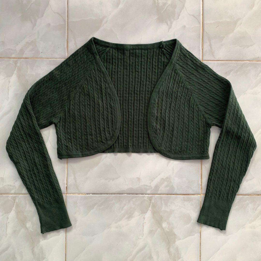 Kelly Green Cardigan Bolero, Fesyen Wanita, Pakaian Wanita, Baju Luaran di  Carousell