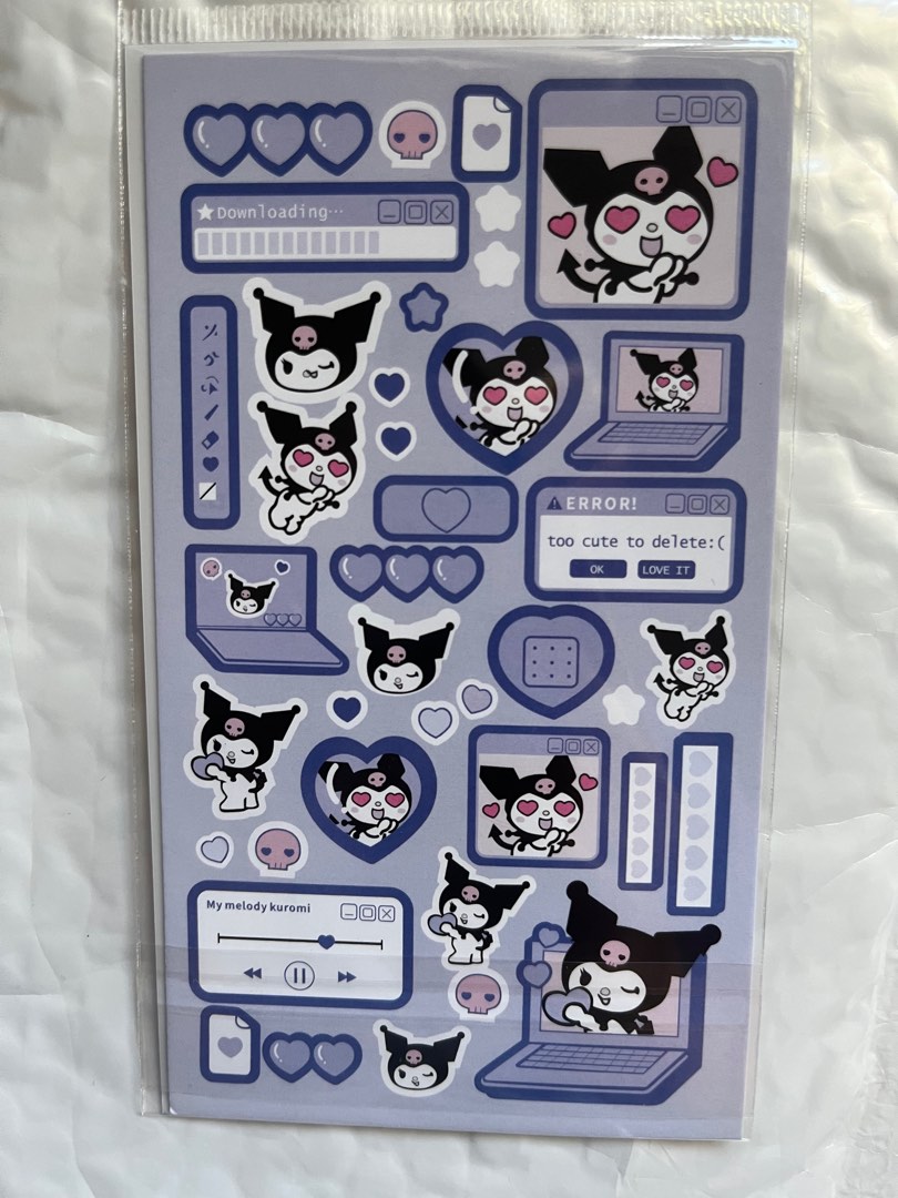 Kuromi, Cinnamoroll, My Melody Sanrio Stickers, Hobbies & Toys