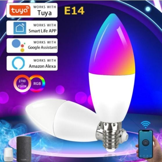 LED Color Bulb Light Wifi Smart Google Assistant, Furniture & Home