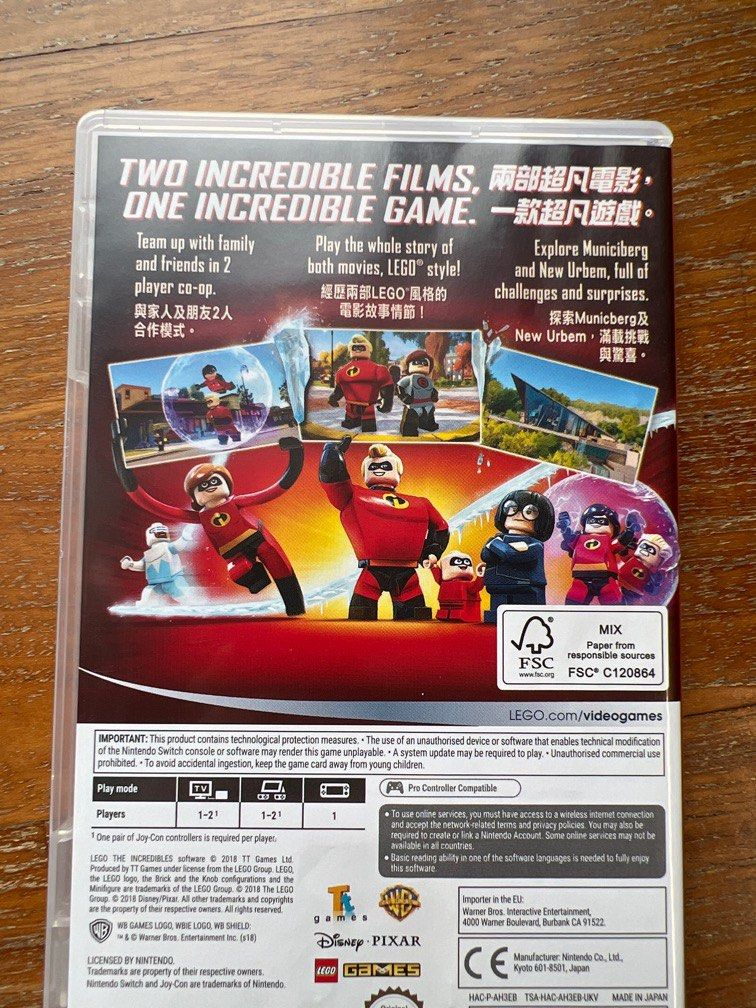 LEGO The Incredibles Nintendo Cartridge Game, Video Gaming, Video