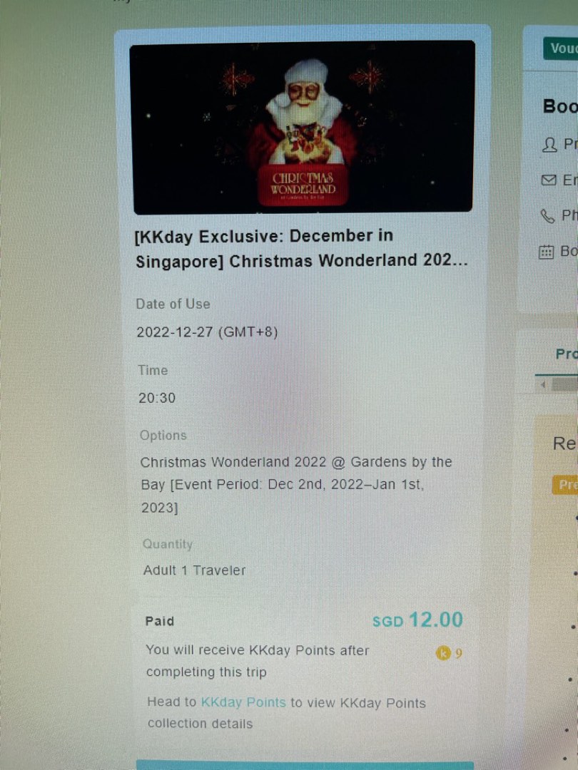 27th Dec 830pm Christmas Wonderland ticket, Tickets & Vouchers, Local