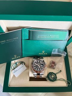 [Like New Local Set] - Rolex GMT Master II Root Beer 18K Half Everose Gold 126711CHNR Black 40mm Box/Paper Apr 2021