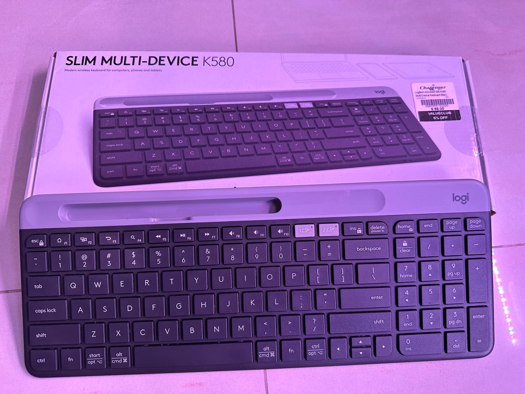 Logitech Slim MultiDevice Keyboard K580, Computers & Tech, Parts
