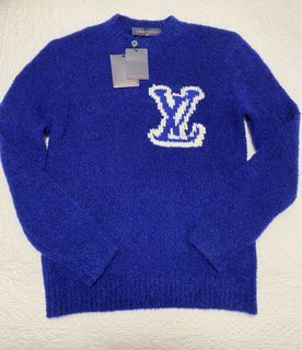 Louis Vuitton Blue & White 'LV Intarsia' Sweater New with tags; size S
