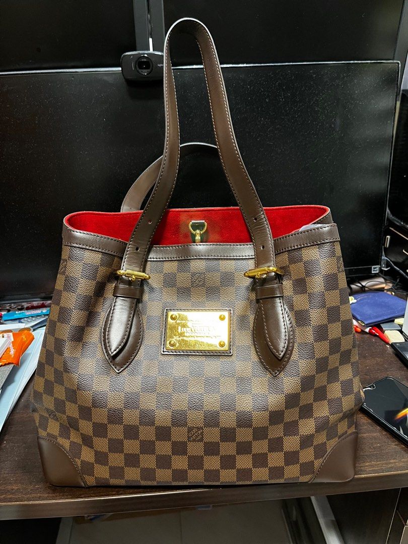 Louis vuitton damier azur hampstead mm cheap