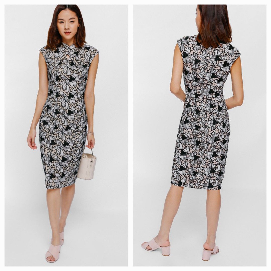 Love Bonito Ildren Pleat Cheongsam Chinoiserie Dress LB Lovebonito