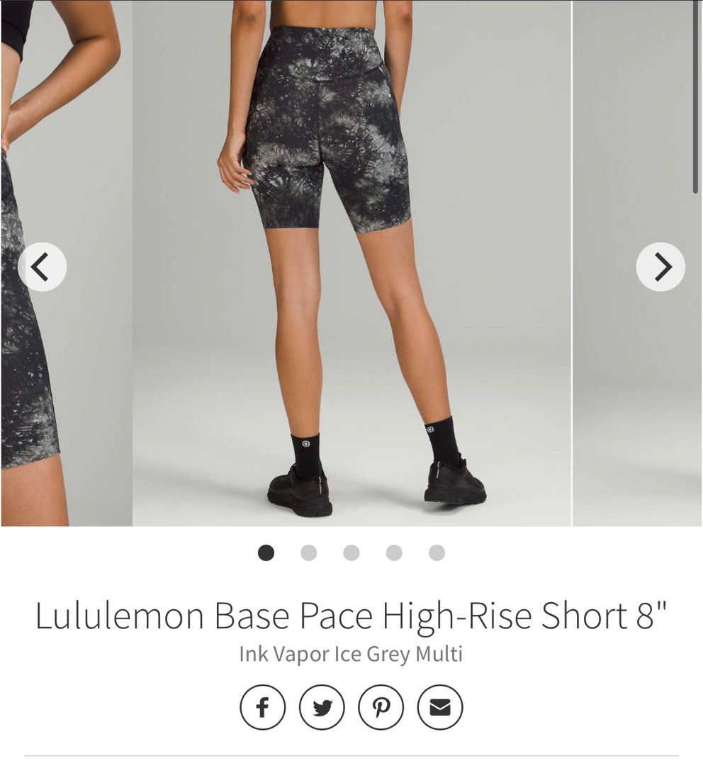 Lululemon Base Pace High-Rise Short 8, Women's Fashion
