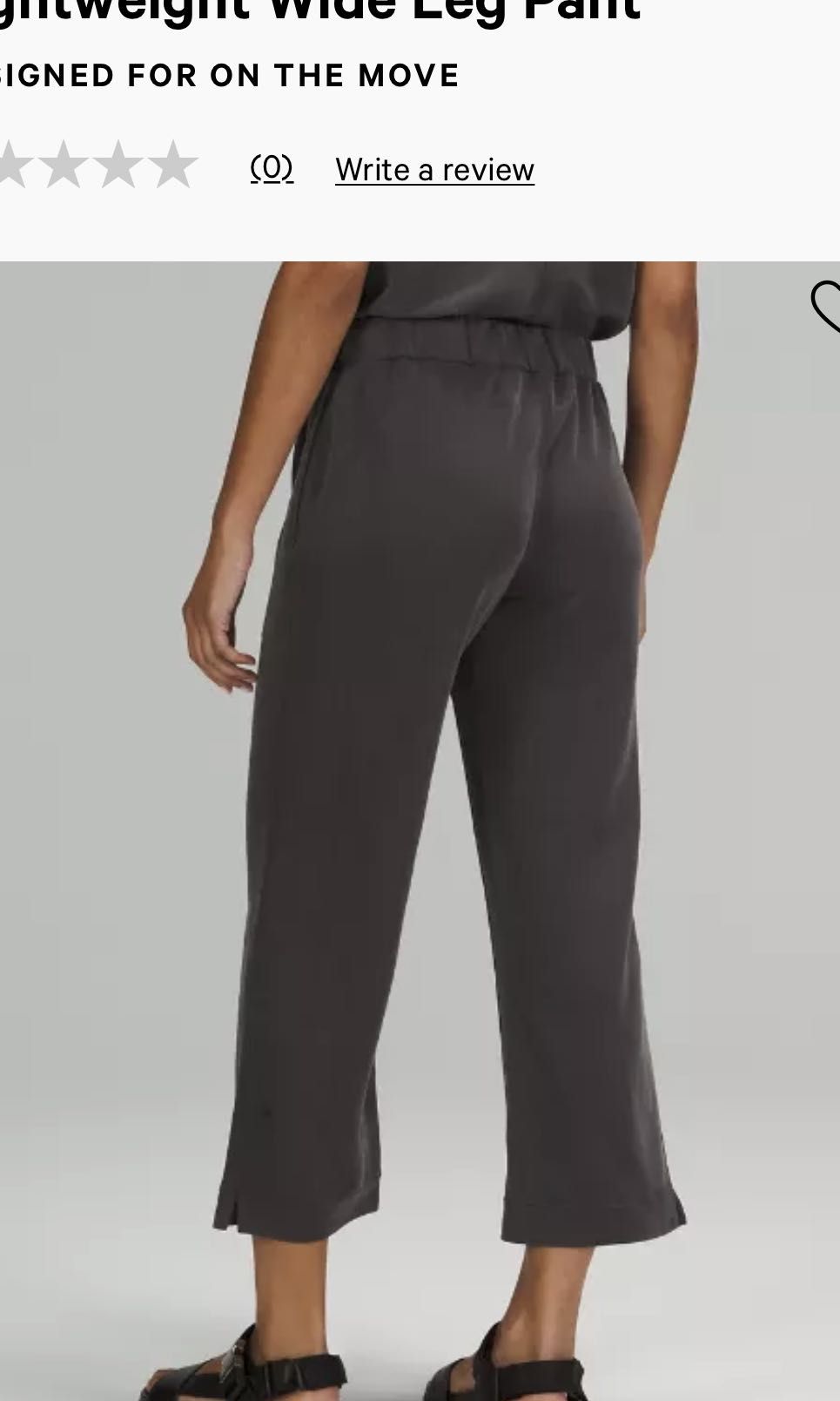 Lululemon lightweight wide leg pant size 4, Women's Fashion