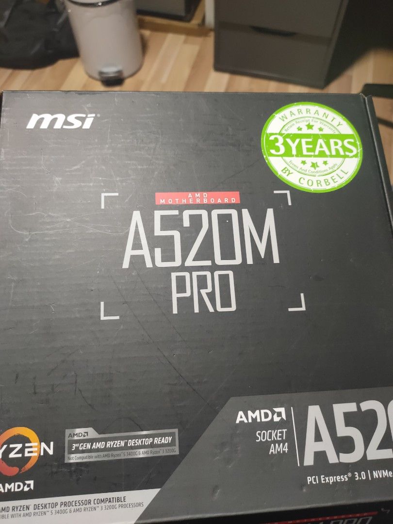 MSI A520M PRO, Computers & Tech, Parts & Accessories, Computer Parts on ...