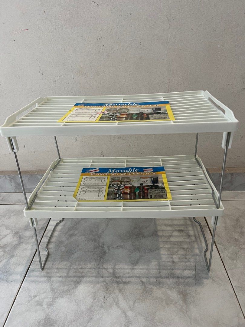 Multifunctional stand (Category: Home Improvement Tools & Accessories) located in Singapore. Submitted by _sweetpinkk (Listing ID 1205533270, Image 2). Description: Multi functional arrangement stand , selling both at $3 L: 38cm , H: 18cm (for one stand).