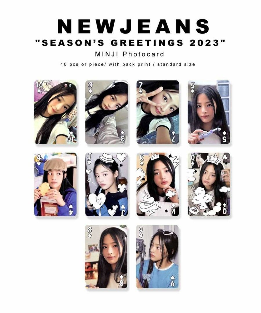 NEW JEANS Season's Greetings 2023 Photocard MINJI SET, Hobbies & Toys